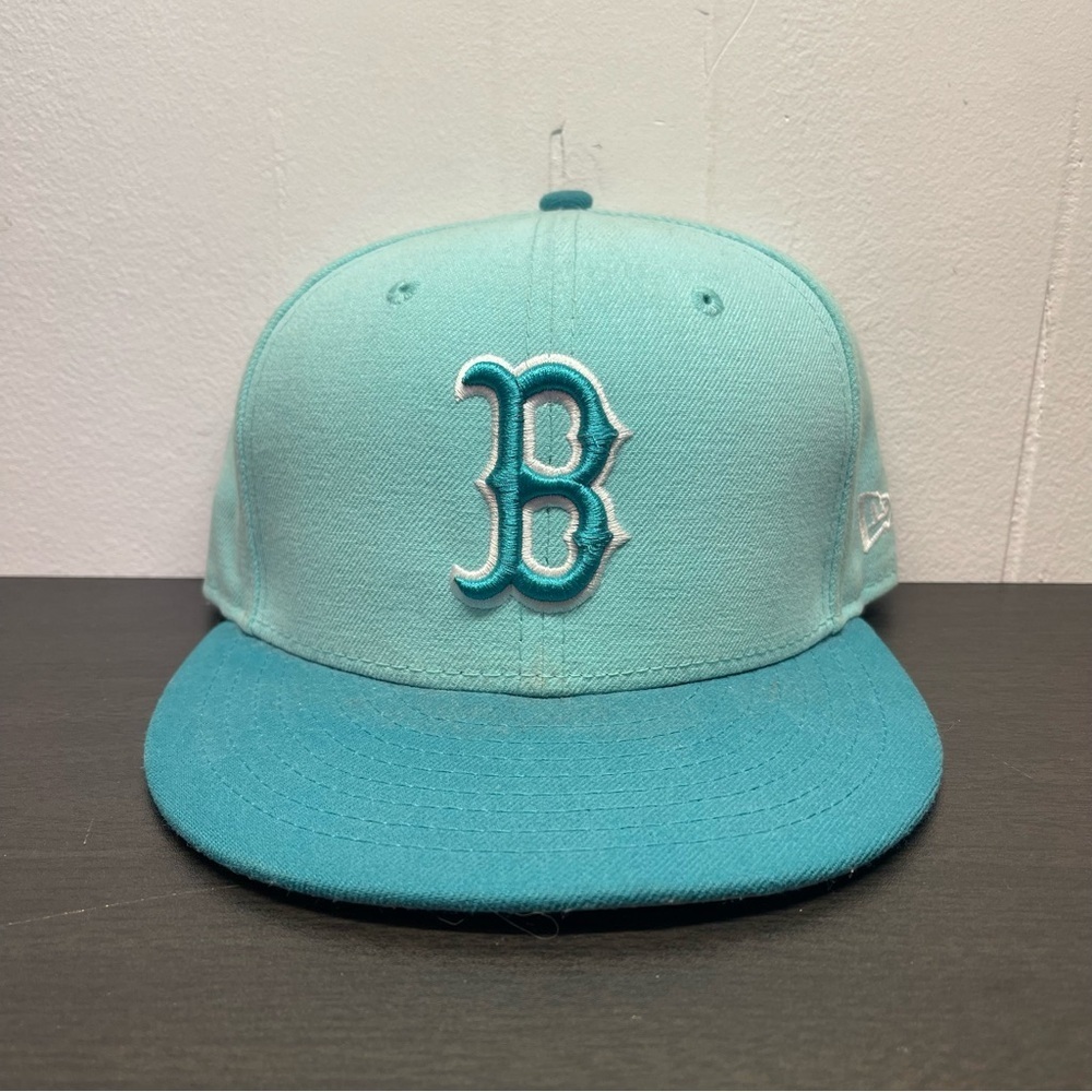 New Era 9FIFTY Boston Red Sox Turquoise Snapback Hat 7 3/8 Baseball Fitted Cap - Picture 1 of 9